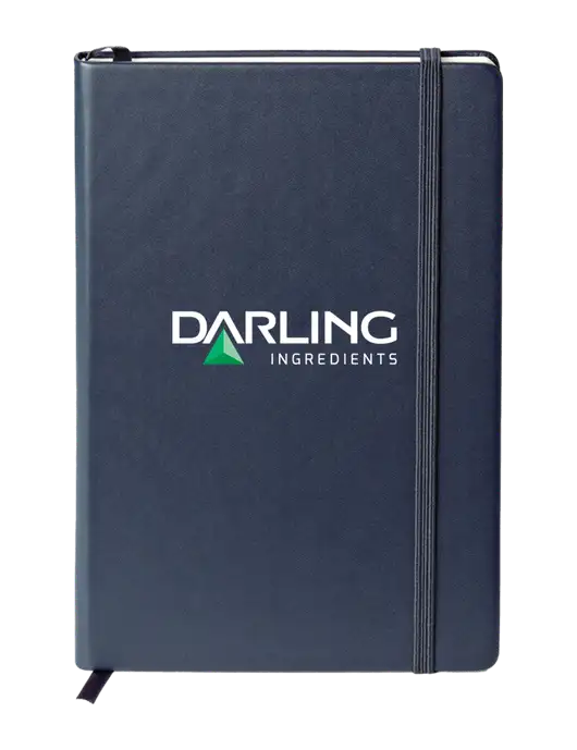 Neoskin Navy Hard Cover Journal 5.75 x 8.375 w/Darling Ingredients Logo