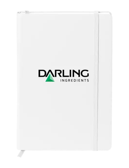 Neoskin White Hard Cover Journal 5.75 x 8.375
 w/Darling Ingredients Logo